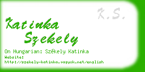 katinka szekely business card