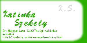 katinka szekely business card